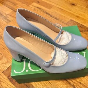 Never worn! Women’s Powder Blue Patent Leather Mary Jane Heels